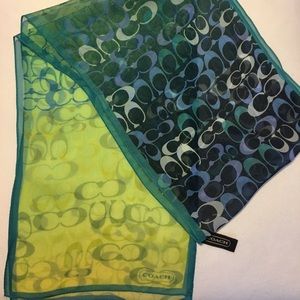 Authentic Coach 100% Silk Scarf